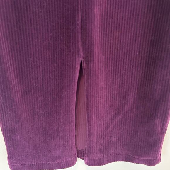 Free People Roxy Ribbed Midi Pencil Skirt Zip Front Purple SZXL - Picture 7 of 13